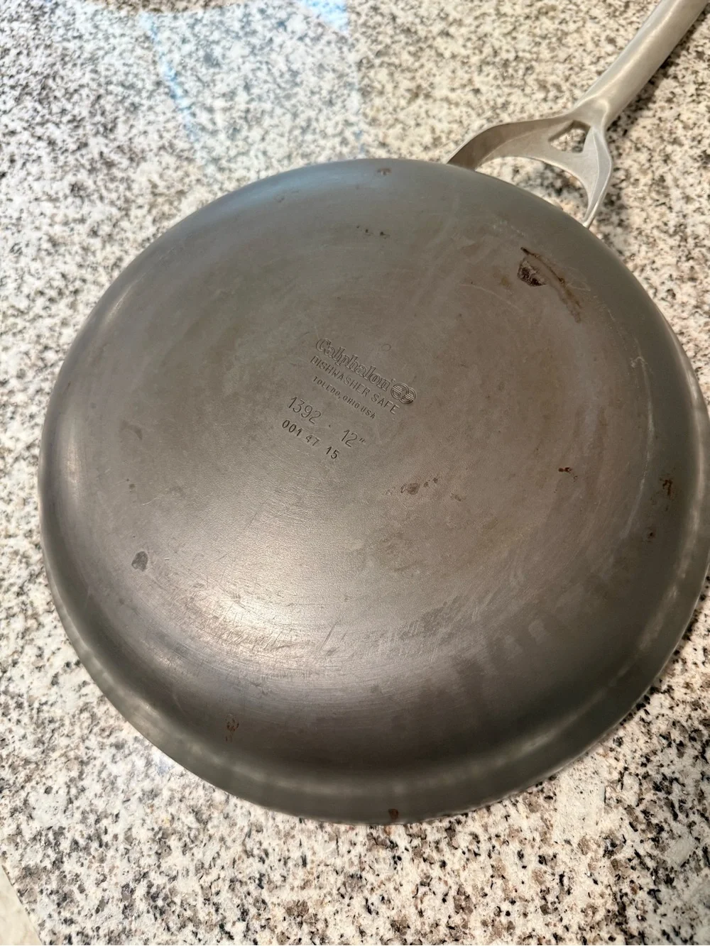 2 Calphalon Pans 12” Frying with Lid & 11” Grill Nonstick Used Dishwasher Safe